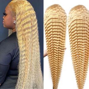 Blonde Wavy Hair Extension with Cap by